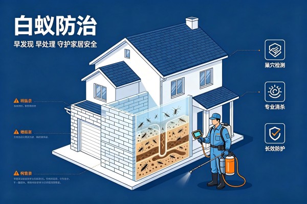 白蚁防治所上门检测｜不用拆家，精准定位白蚁巢穴